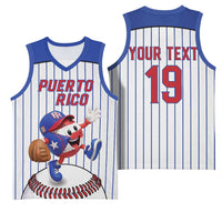 Puerto Rico Baseball Custom Basketball Jersey Puerto Rican Flag Mascot Design