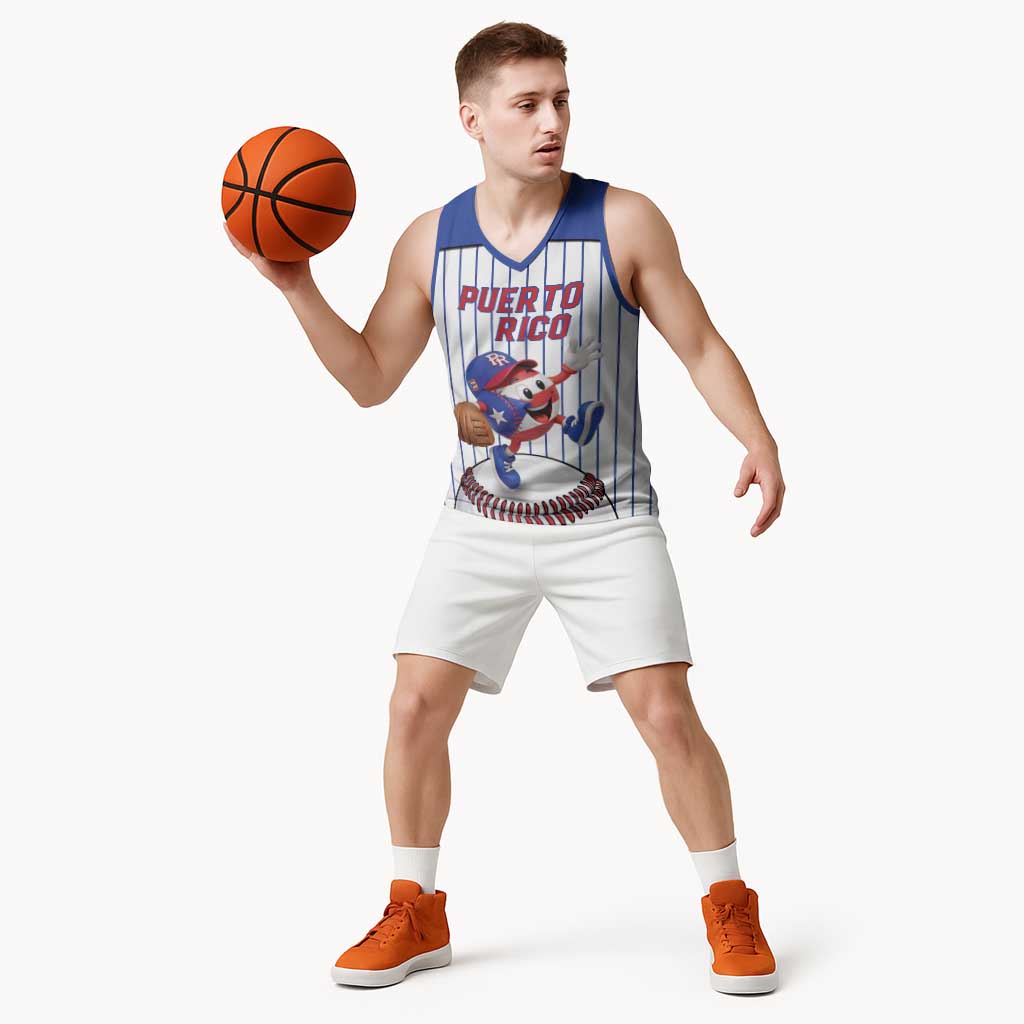 Puerto Rico Baseball Custom Basketball Jersey Puerto Rican Flag Mascot Design
