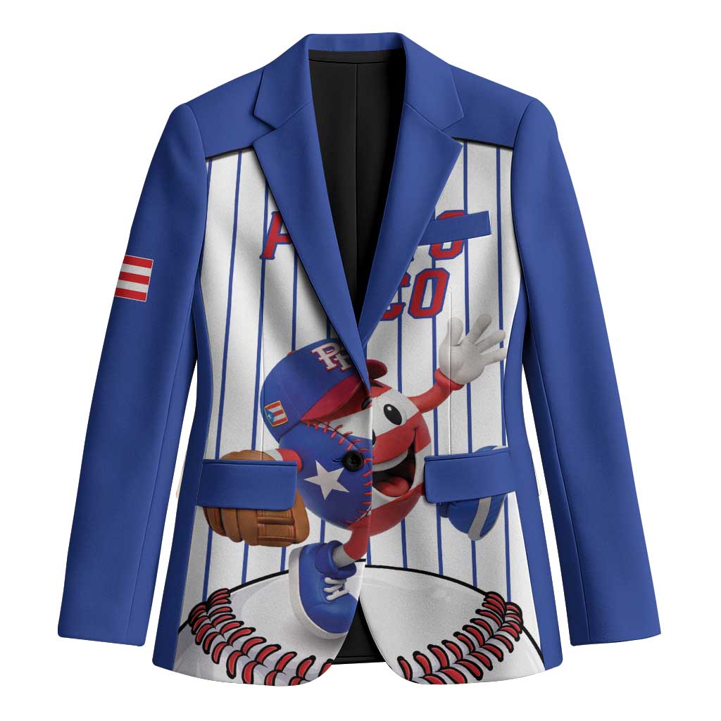 Puerto Rico Baseball Custom Blazer Puerto Rican Flag Mascot Design