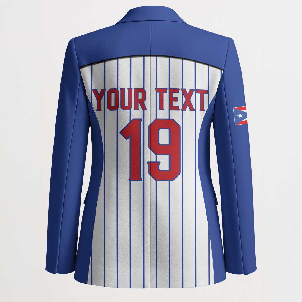 Puerto Rico Baseball Custom Blazer Puerto Rican Flag Mascot Design