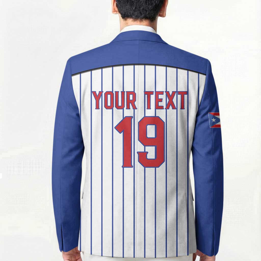 Puerto Rico Baseball Custom Blazer Puerto Rican Flag Mascot Design