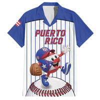 Puerto Rico Baseball Custom Hawaiian Shirt Puerto Rican Flag Mascot Design
