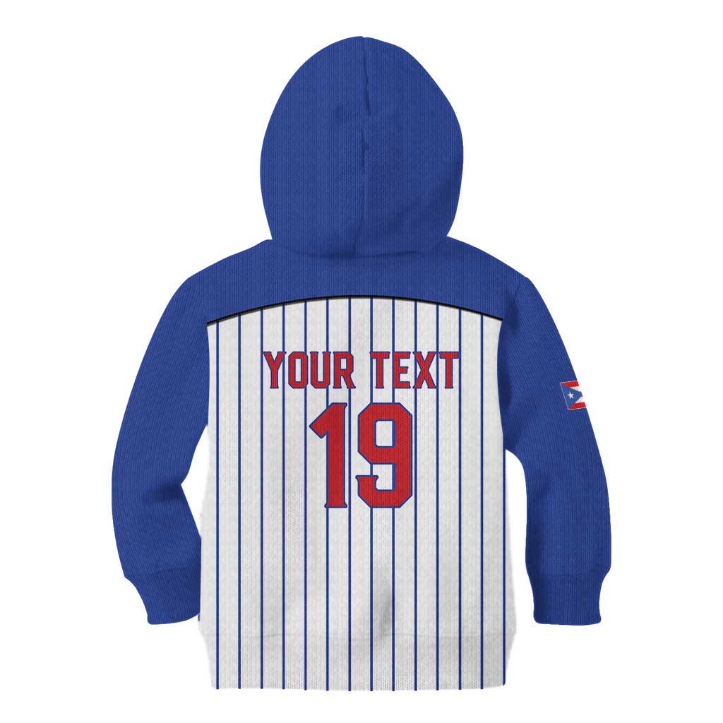 Puerto Rico Baseball Custom Kid Hoodie Puerto Rican Flag Mascot Design
