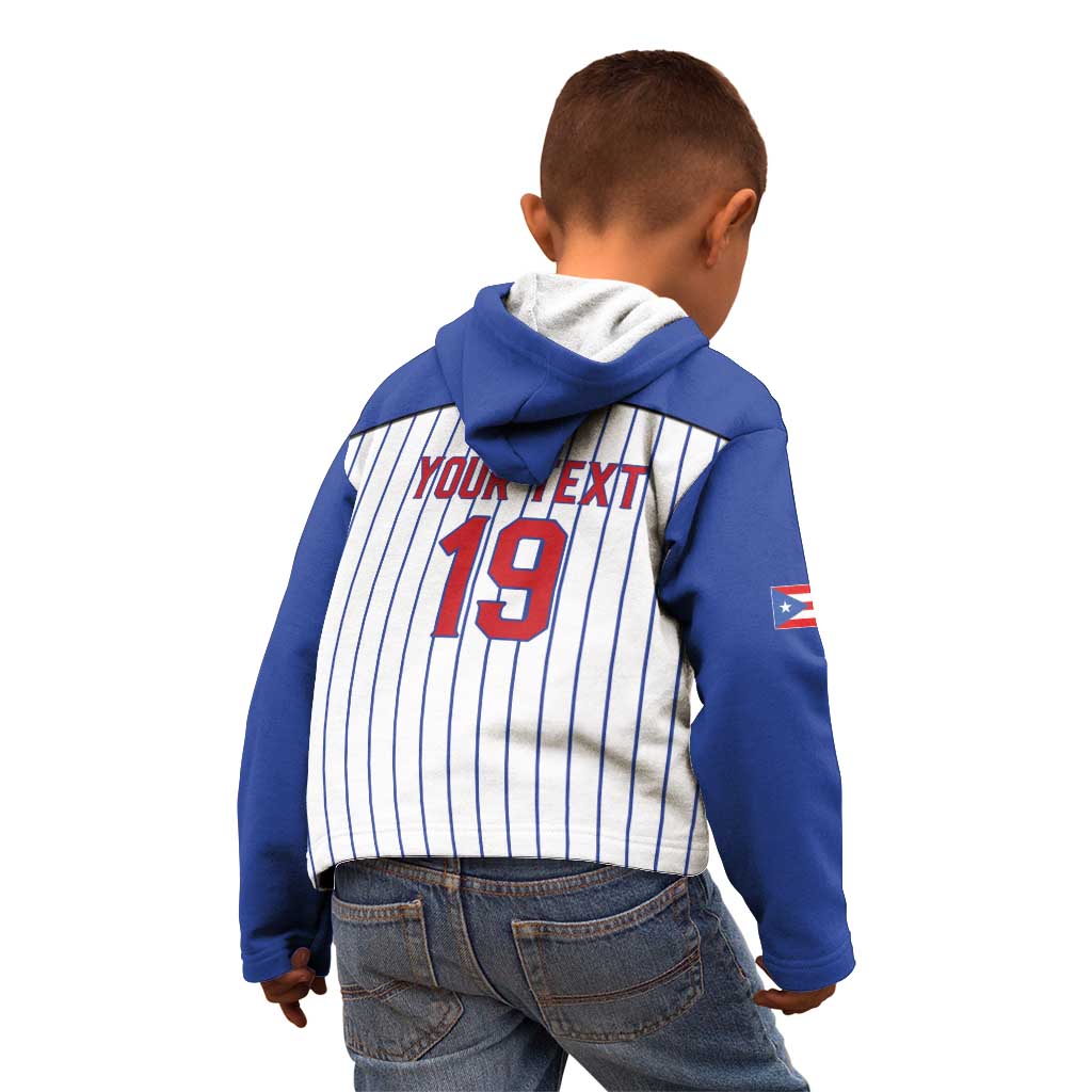Puerto Rico Baseball Custom Kid Hoodie Puerto Rican Flag Mascot Design