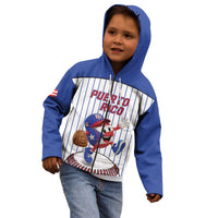 Puerto Rico Baseball Custom Kid Hoodie Puerto Rican Flag Mascot Design