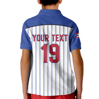 Puerto Rico Baseball Custom Kid Polo Shirt Puerto Rican Flag Mascot Design