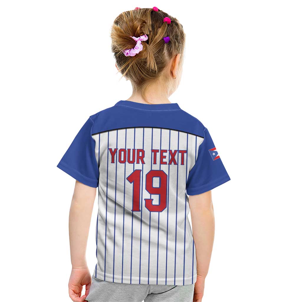 Puerto Rico Baseball Custom Kid T Shirt Puerto Rican Flag Mascot Design