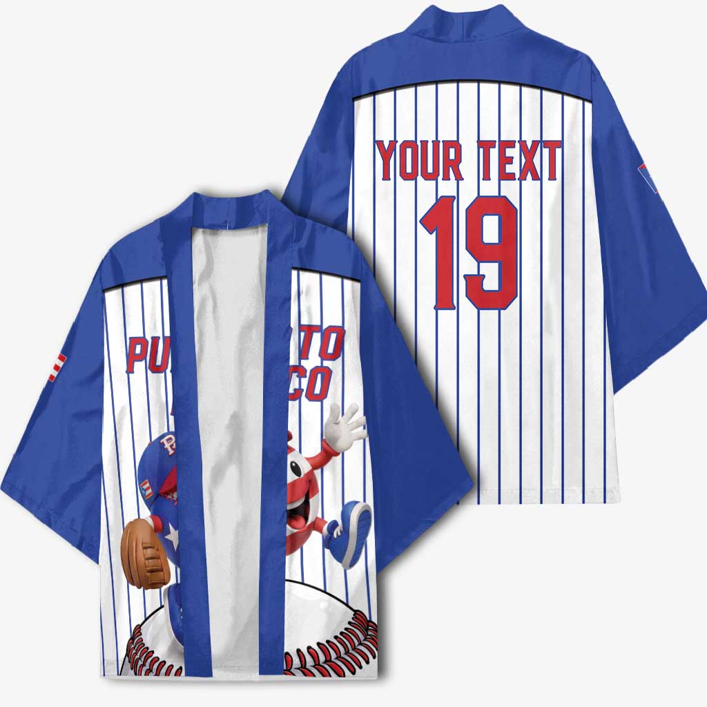 Puerto Rico Baseball Custom Kimono Puerto Rican Flag Mascot Design