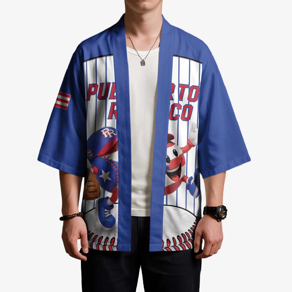 Puerto Rico Baseball Custom Kimono Puerto Rican Flag Mascot Design