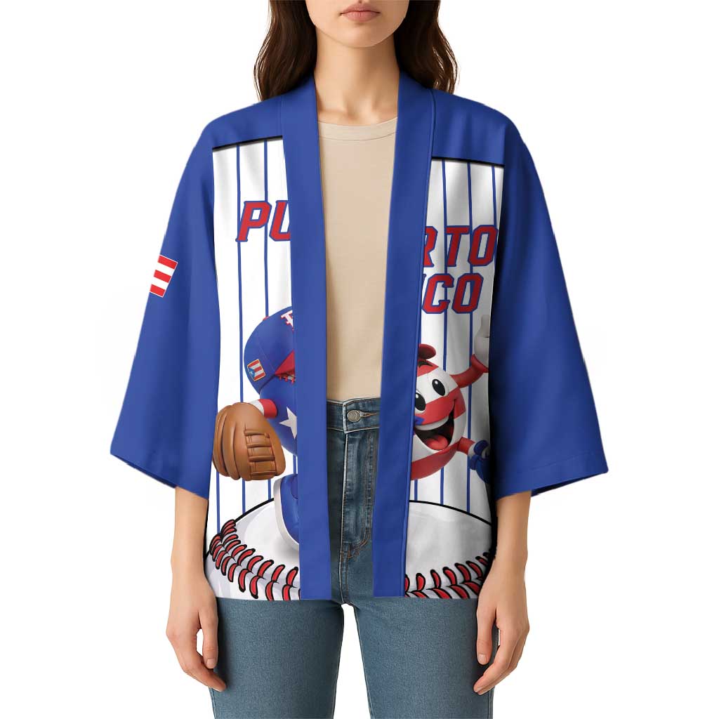 Puerto Rico Baseball Custom Kimono Puerto Rican Flag Mascot Design
