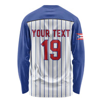 Puerto Rico Baseball Custom Long Sleeve Shirt Puerto Rican Flag Mascot Design