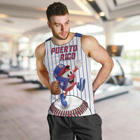 Puerto Rico Baseball Custom Men Tank Top Puerto Rican Flag Mascot Design
