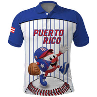 Puerto Rico Baseball Custom Polo Shirt Puerto Rican Flag Mascot Design