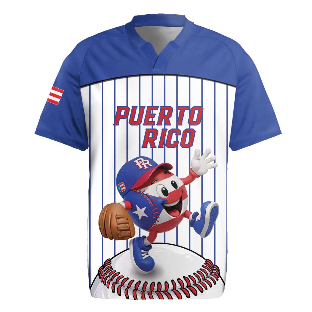 Puerto Rico Baseball Custom Rugby Jersey Puerto Rican Flag Mascot Design