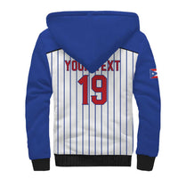 Puerto Rico Baseball Custom Sherpa Hoodie Puerto Rican Flag Mascot Design