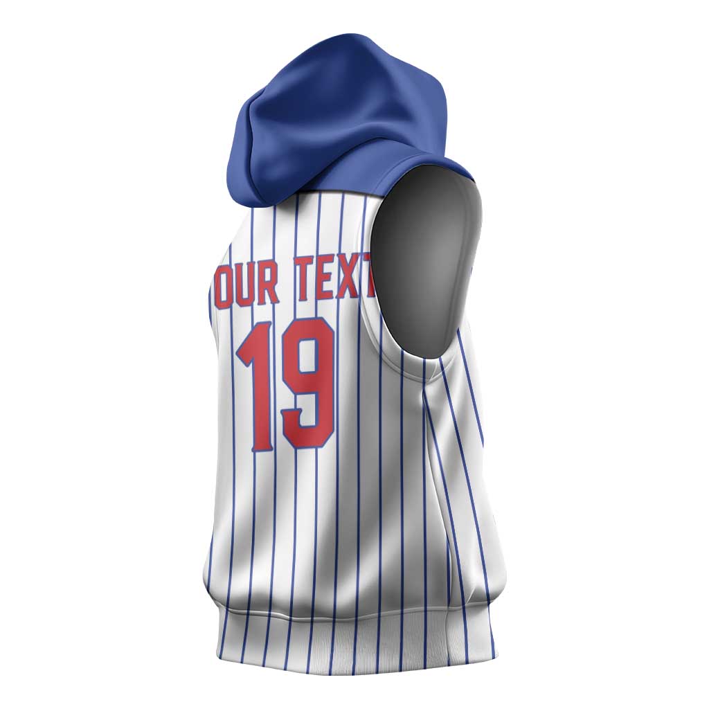 Puerto Rico Baseball Custom Sleeveless Hoodie Puerto Rican Flag Mascot Design