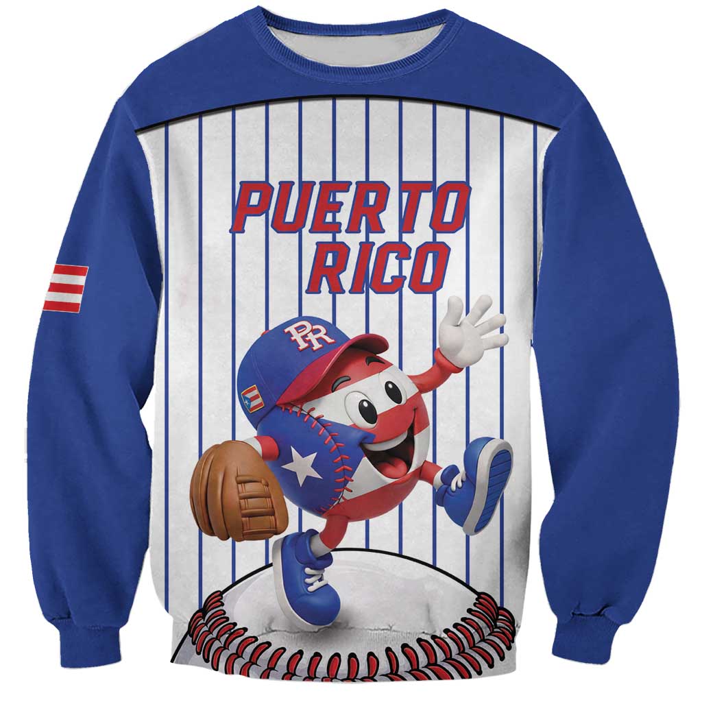Puerto Rico Baseball Custom Sweatshirt Puerto Rican Flag Mascot Design