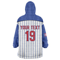 Puerto Rico Baseball Custom Wearable Blanket Hoodie Puerto Rican Flag Mascot Design