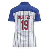 Puerto Rico Baseball Custom Women Polo Shirt Puerto Rican Flag Mascot Design