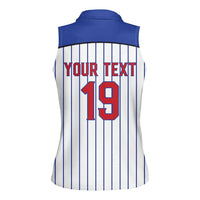 Puerto Rico Baseball Custom Women Sleeveless Polo Shirt Puerto Rican Flag Mascot Design