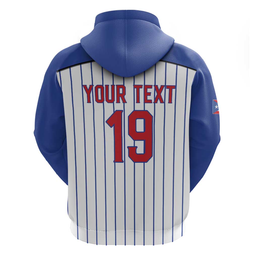 Puerto Rico Baseball Custom Zip Hoodie Puerto Rican Flag Mascot Design