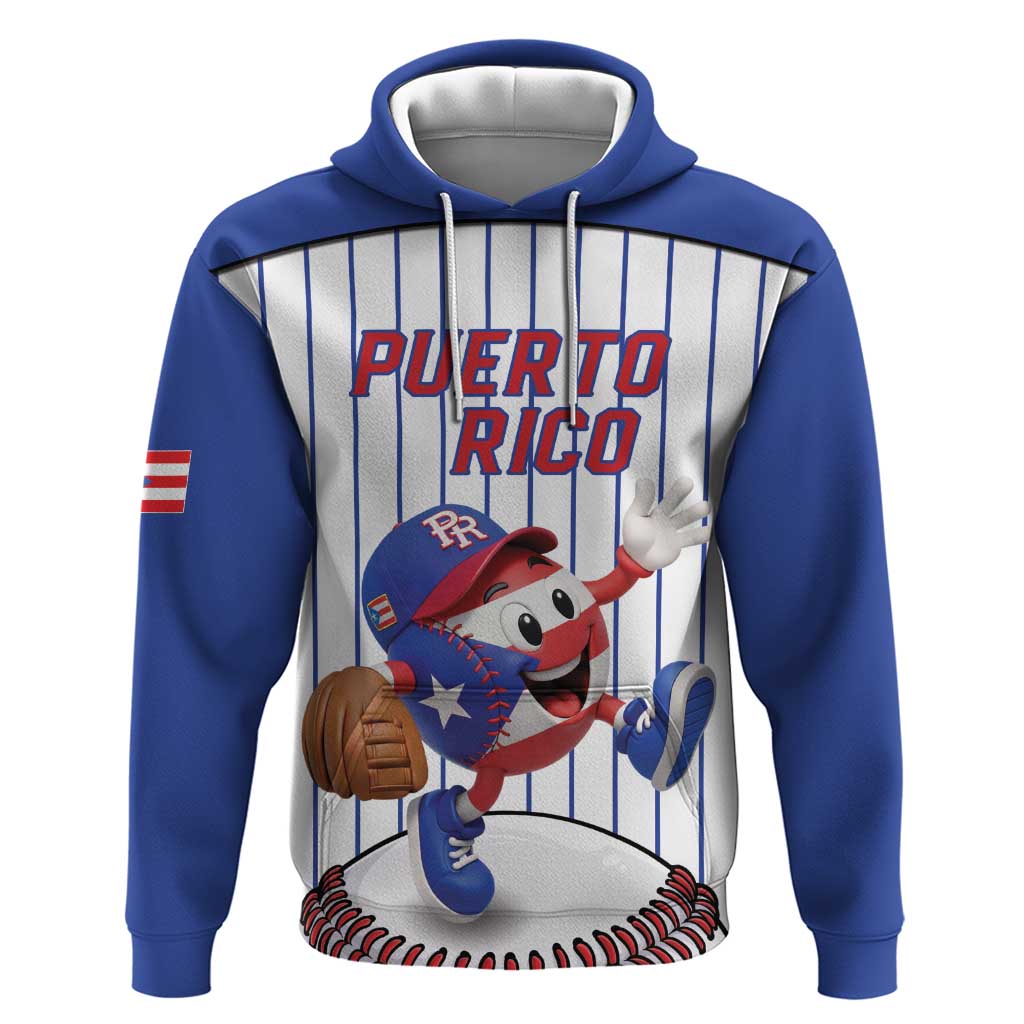 Puerto Rico Baseball Custom Zip Hoodie Puerto Rican Flag Mascot Design