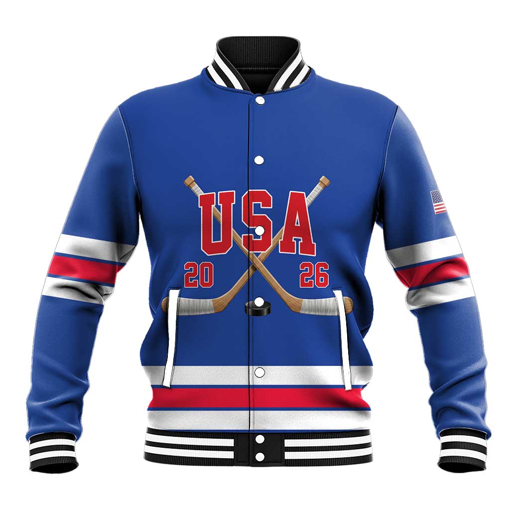 Custom USA Ice Hockey Baseball Jacket Champions 2026