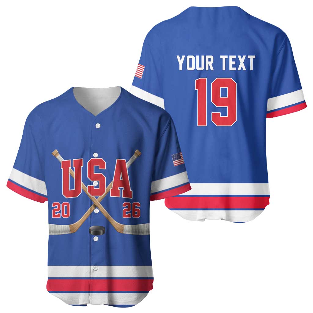 Custom USA Ice Hockey Baseball Jersey Champions 2026