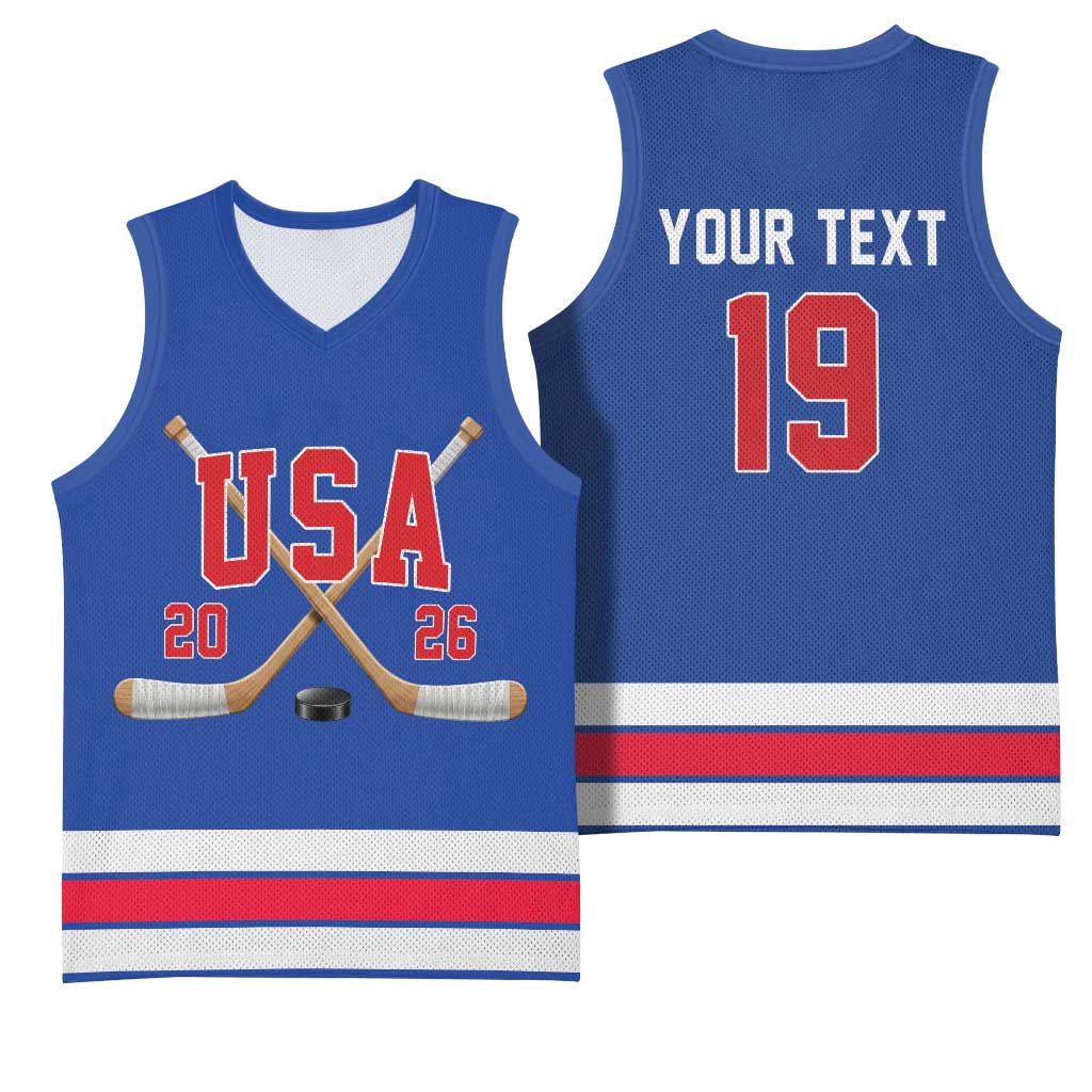 Custom USA Ice Hockey Basketball Jersey Champions 2026