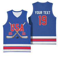 Custom USA Ice Hockey Basketball Jersey Champions 2026