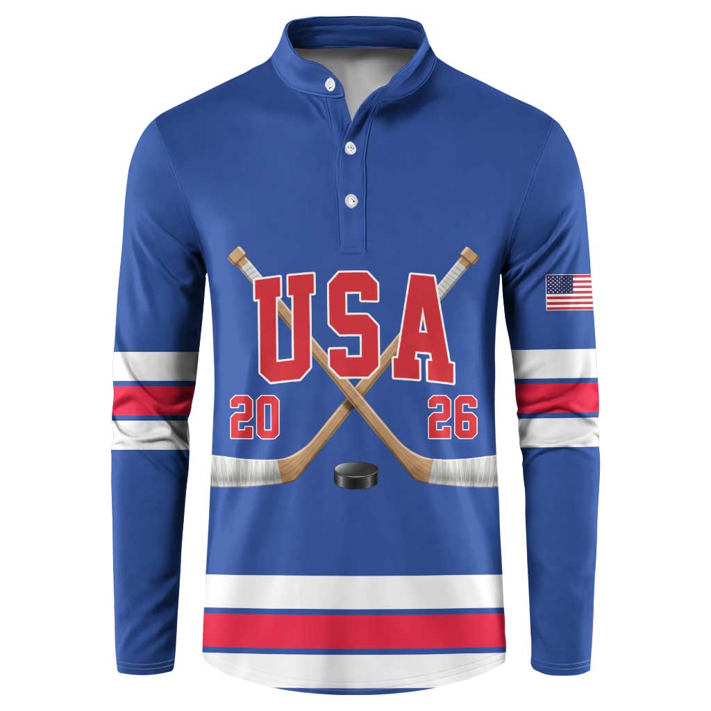 Custom USA Ice Hockey Button Sweatshirt Champions 2026