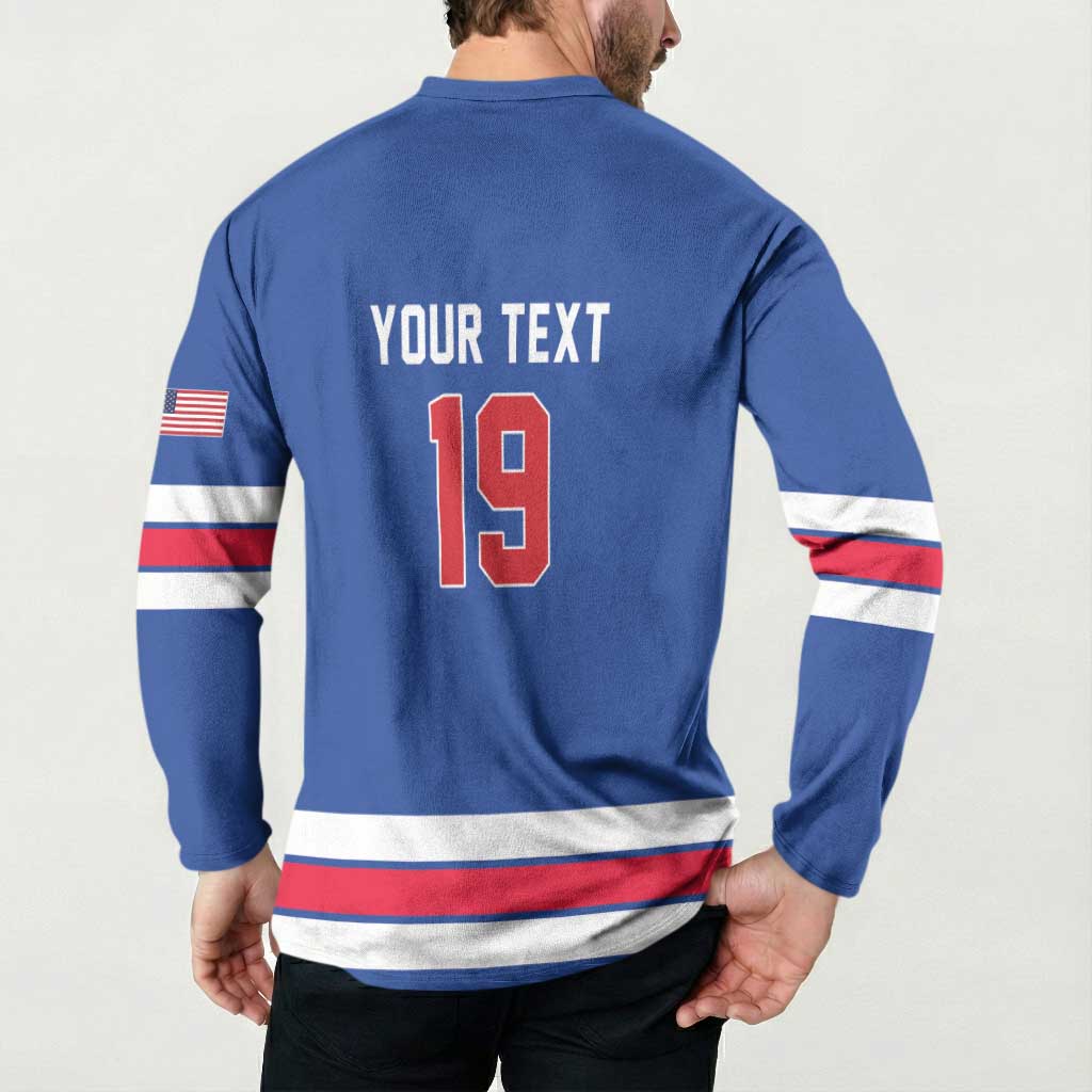 Custom USA Ice Hockey Button Sweatshirt Champions 2026