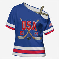 Custom USA Ice Hockey Cross Shoulder Shirt Champions 2026