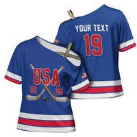 Custom USA Ice Hockey Cross Shoulder Shirt Champions 2026