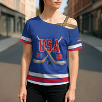 Custom USA Ice Hockey Cross Shoulder Shirt Champions 2026