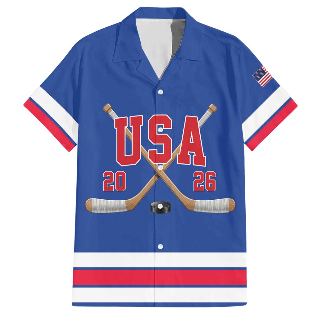 Custom USA Ice Hockey Hawaiian Shirt Champions 2026