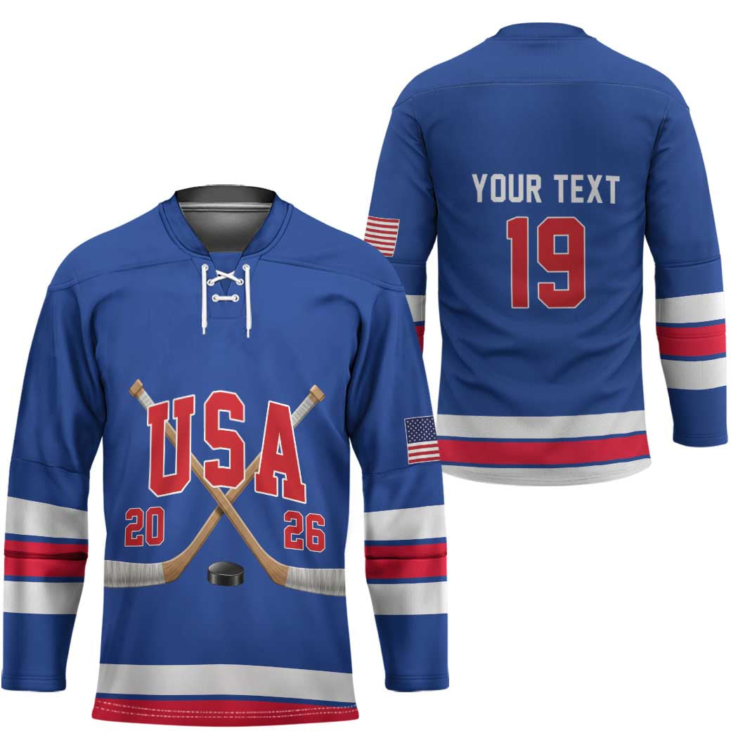 Custom USA Ice Hockey Hockey Jersey Champions 2026