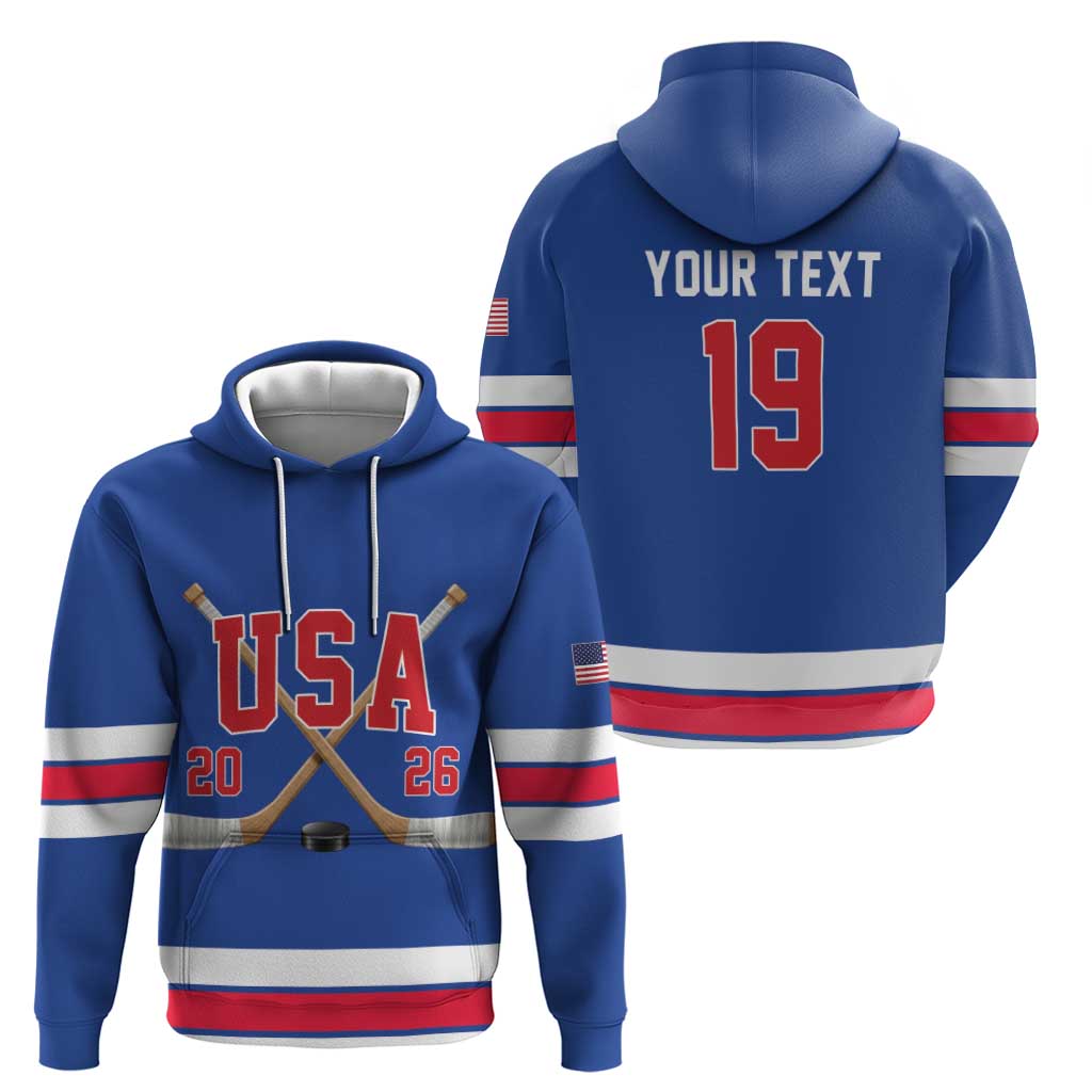 Custom USA Ice Hockey Hoodie Champions 2026