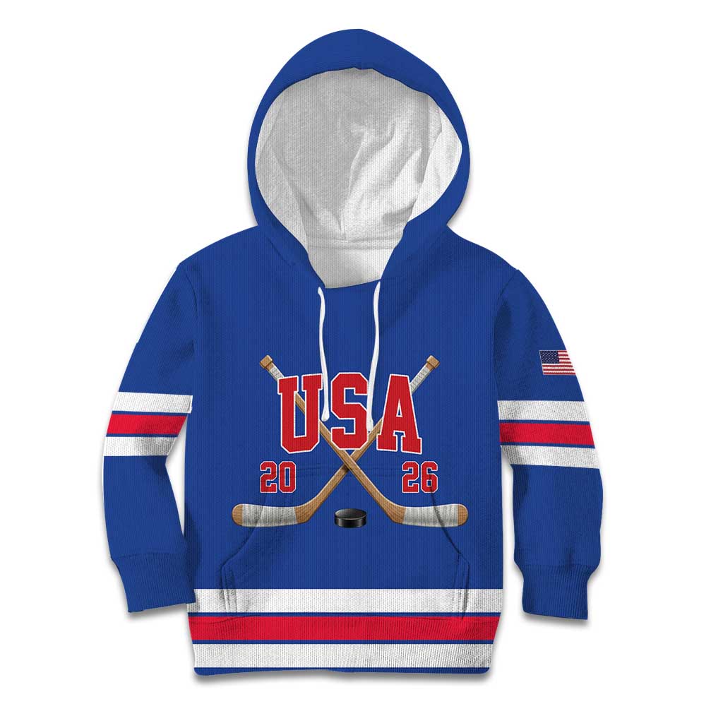 Custom USA Ice Hockey Kid Hoodie Champions 2026
