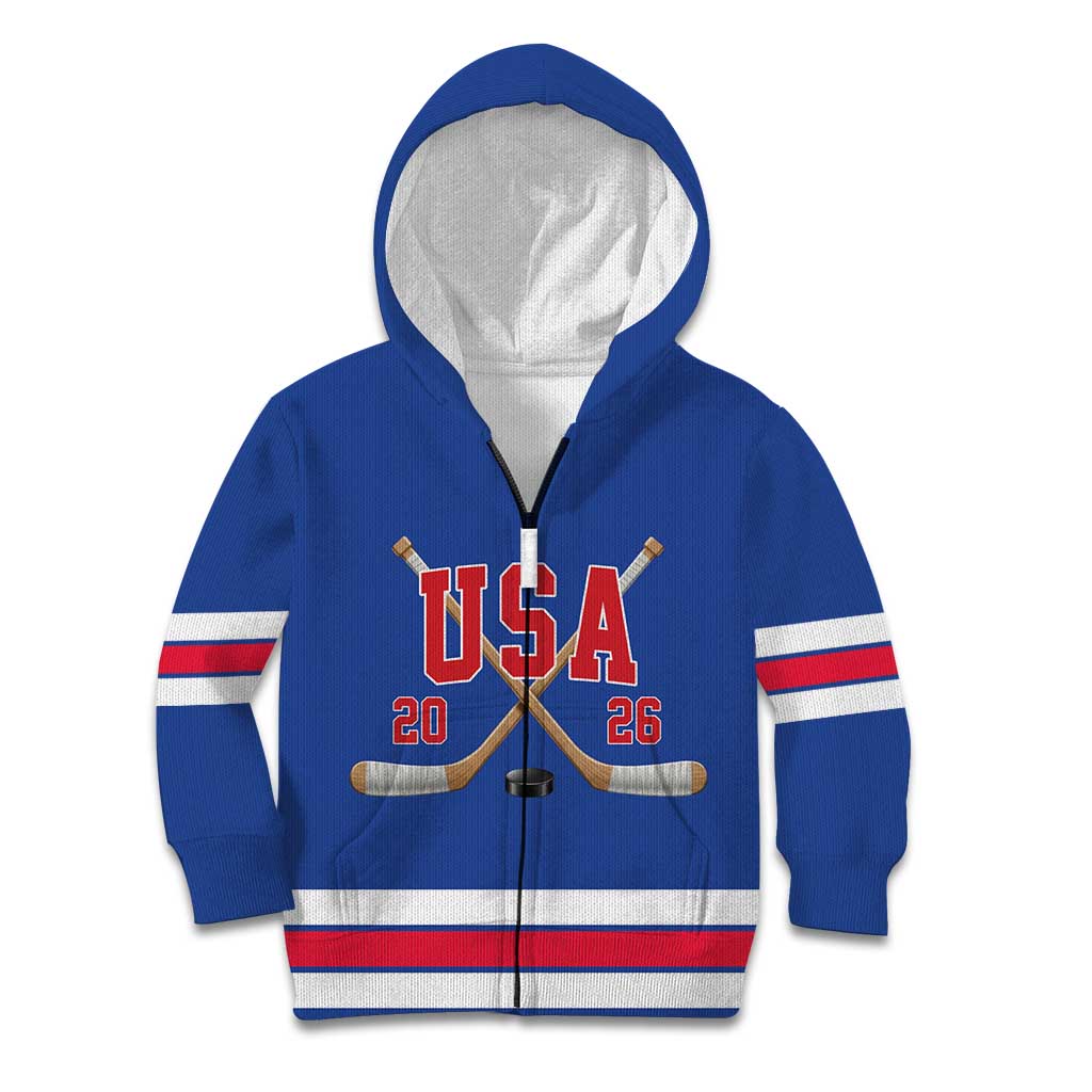 Custom USA Ice Hockey Kid Hoodie Champions 2026
