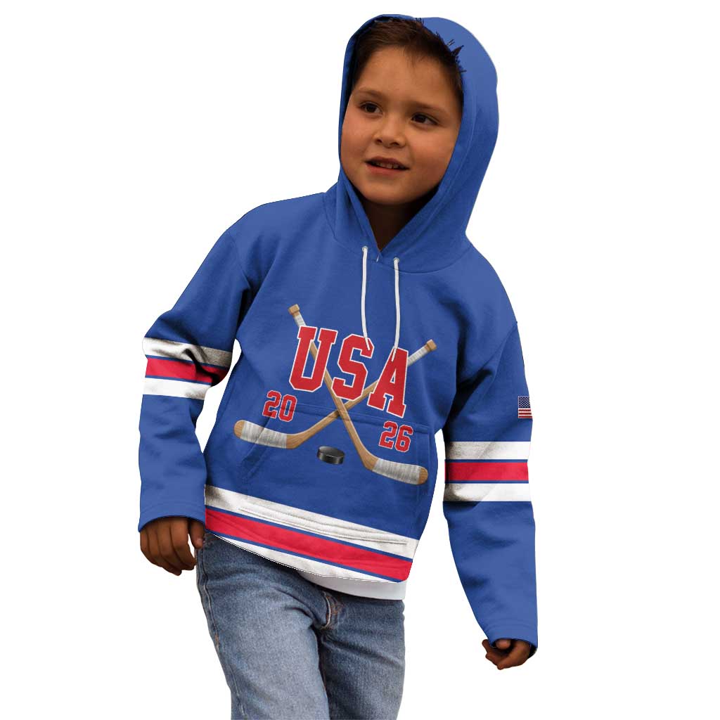 Custom USA Ice Hockey Kid Hoodie Champions 2026