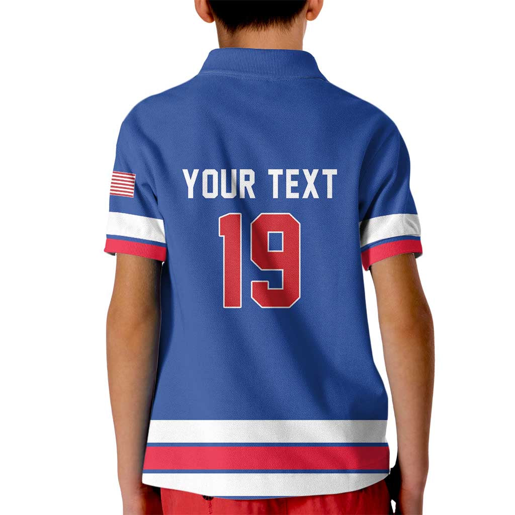 Custom USA Ice Hockey Kid Polo Shirt Champions 2026