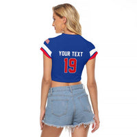Custom USA Ice Hockey Raglan Cropped T Shirt Champions 2026