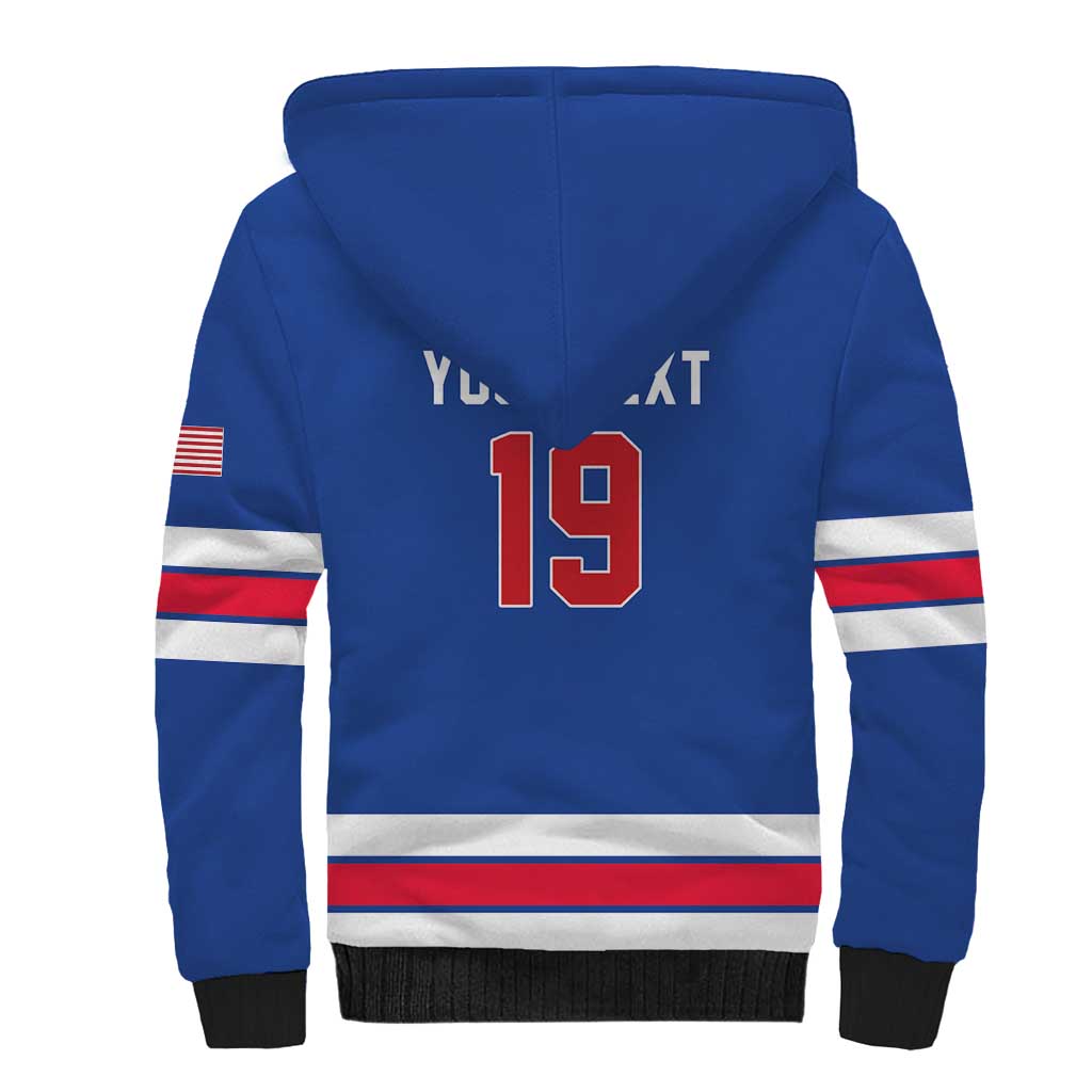 Custom USA Ice Hockey Sherpa Hoodie Champions 2026