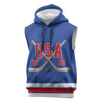 Custom USA Ice Hockey Sleeveless Hoodie Champions 2026