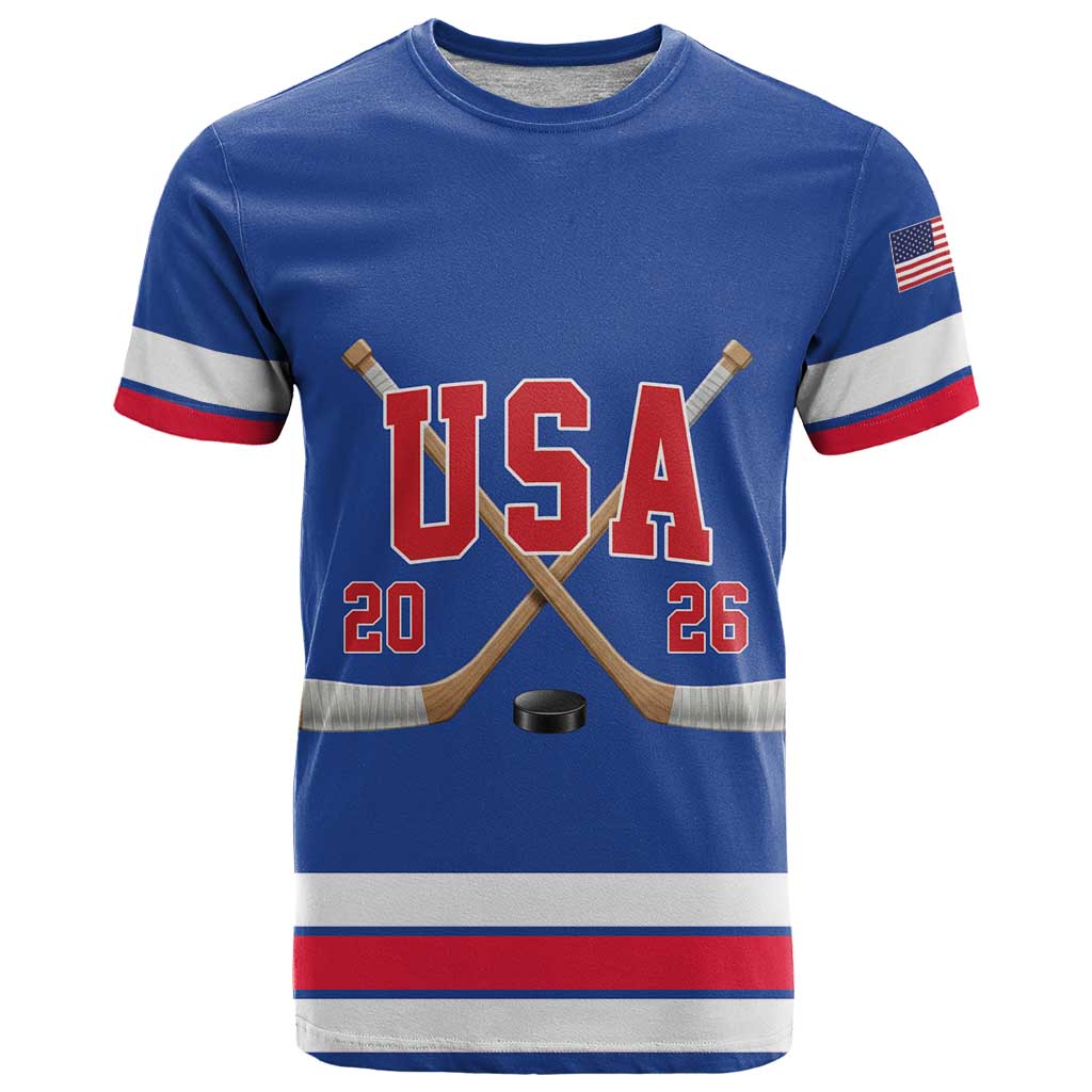 Custom USA Ice Hockey T Shirt Champions 2026