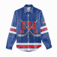Custom USA Ice Hockey Women Casual Shirt Champions 2026