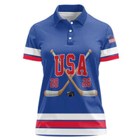 Custom USA Ice Hockey Women Polo Shirt Champions 2026