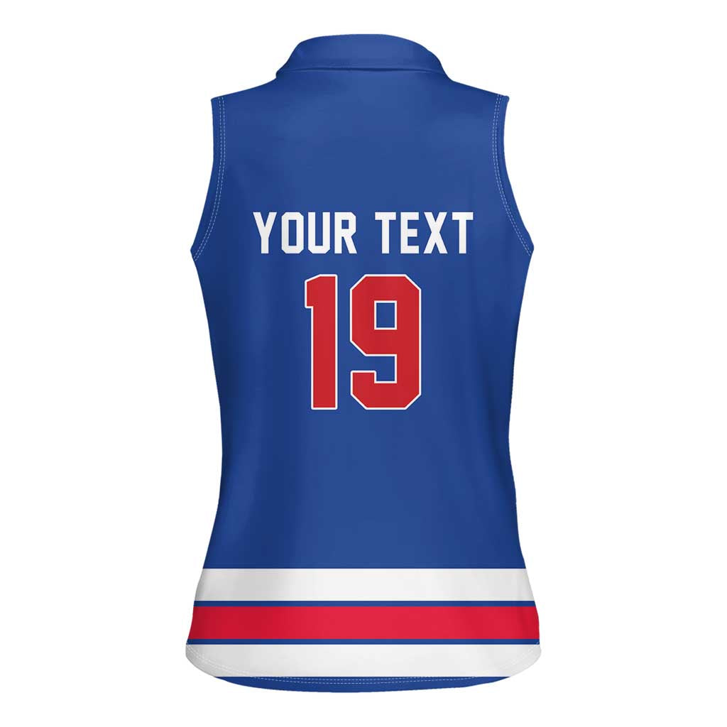 Custom USA Ice Hockey Women Sleeveless Polo Shirt Champions 2026