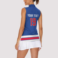Custom USA Ice Hockey Women Sleeveless Polo Shirt Champions 2026